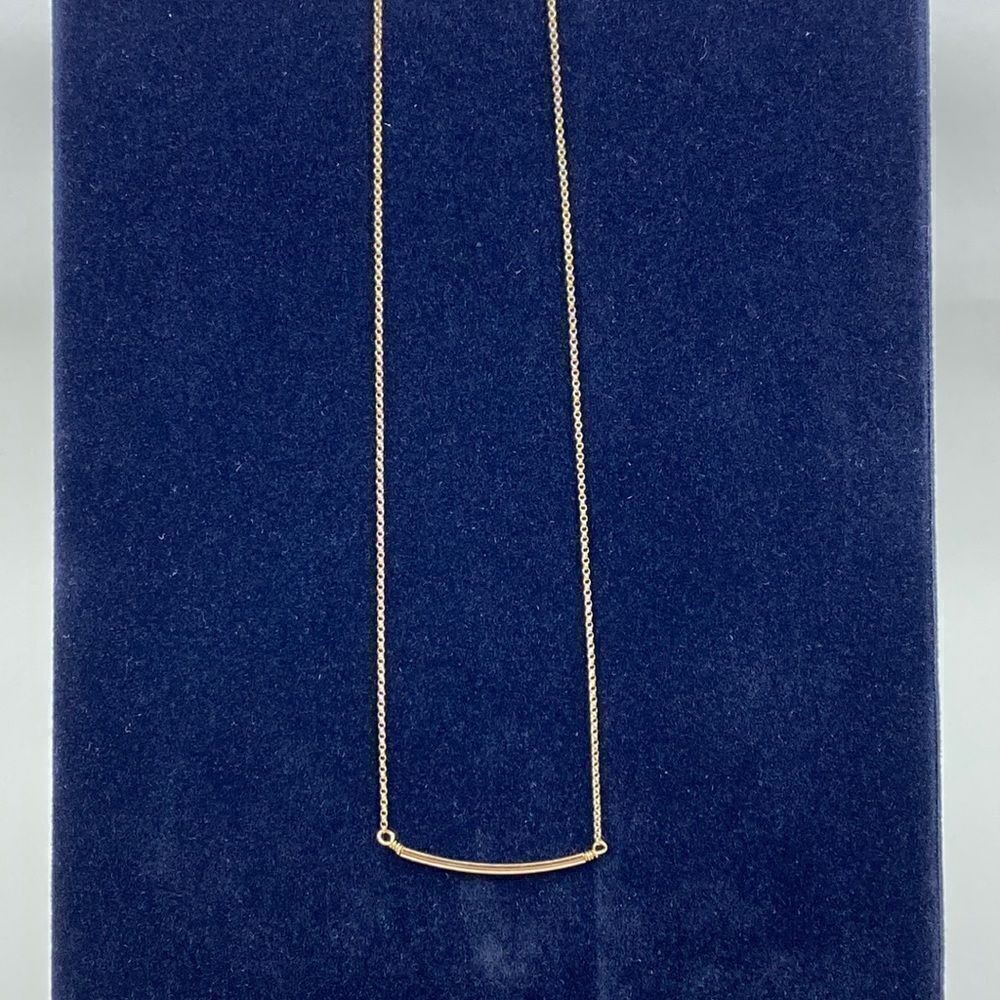 Delicate Gold Bar Pendant Necklace - Women's Jewelry
